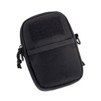 Compact Black MOLLE Tactical Pouch with Customizable Logo